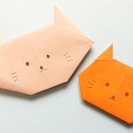 折り紙でかわいい猫（ねこ）の折り方！幼児・子どもも簡単！